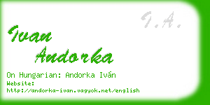 ivan andorka business card